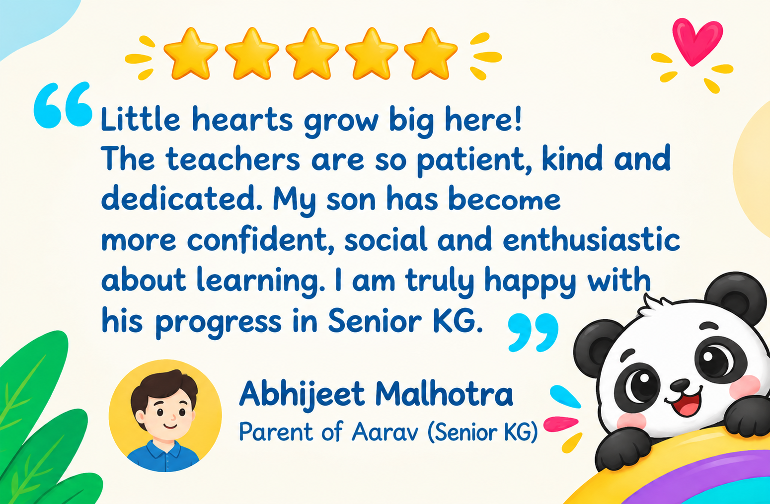 abhijeet malhotra’s five star testimonial
