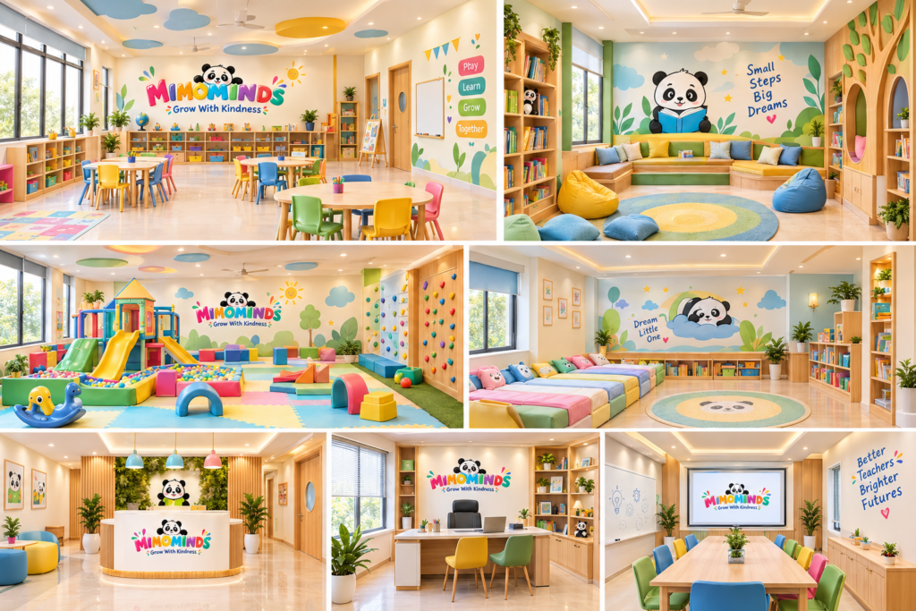 mimominds preschool interior collage